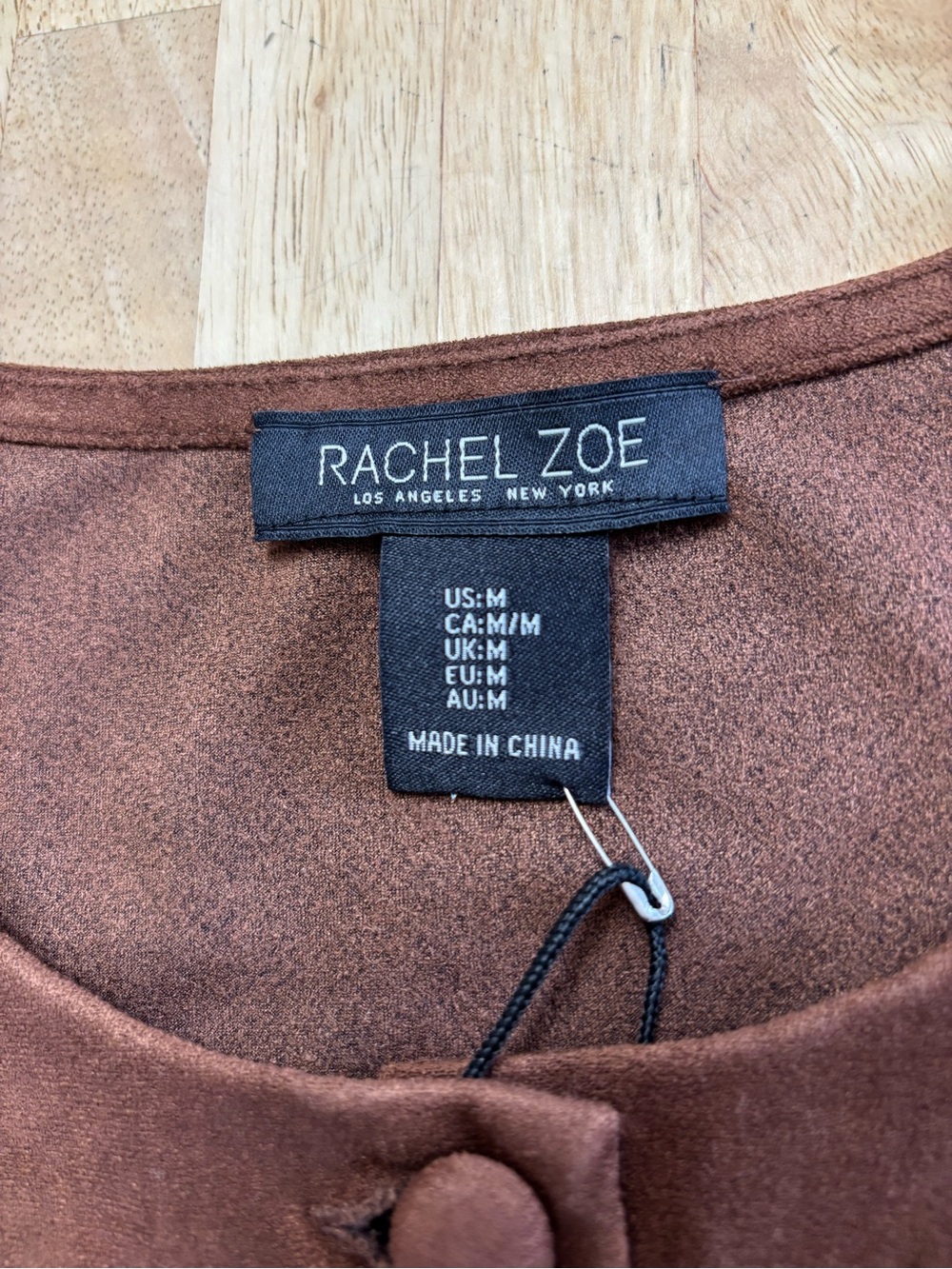 NWT Rachel Zoe Faux Suede Vest in Rustic Brown - Picture 2 of 6